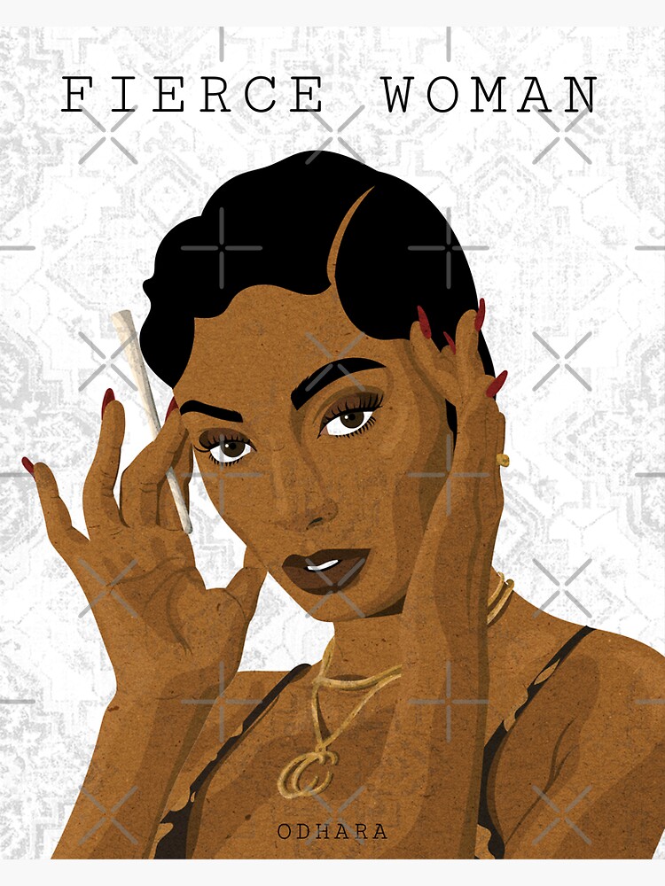 "Kadeesha - Fierce Woman Illustration" Sticker For Sale By Odhara ...