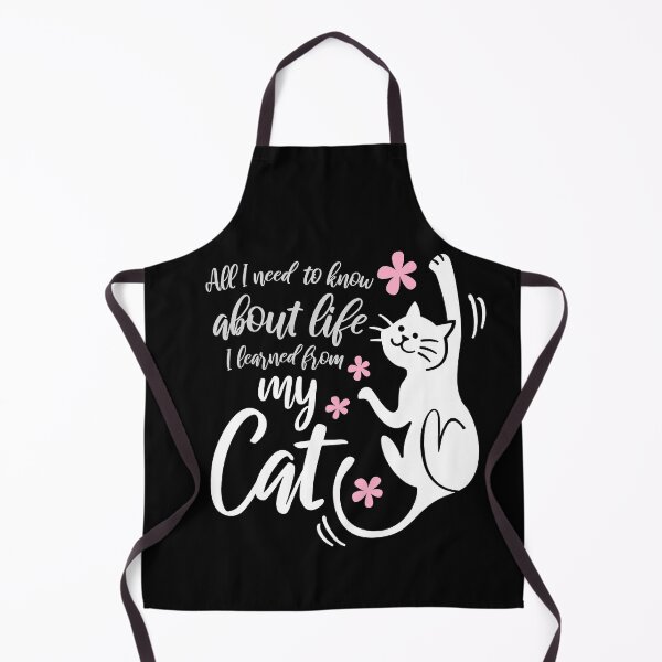 Item preview, All I need to know about life, I learned from my cat. Funny graphic for a cat lover, a cat person, or a cat slave. designed and sold by 9Hobb.