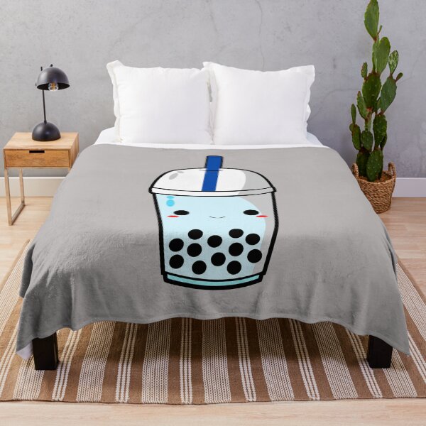 Item preview, Smile Bubble Tea Blue Kawaii designed and sold by DAFIN.