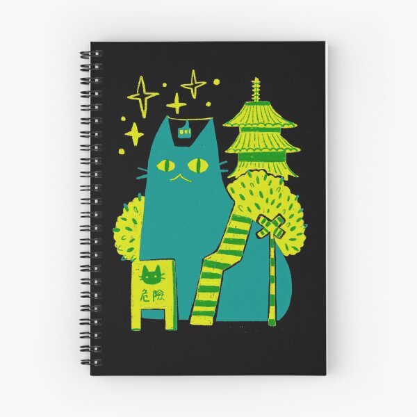 Item preview, cat with Japanese architecture and star designed and sold by wakusei-design.