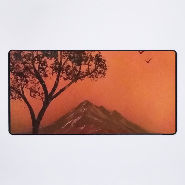 Item preview, Fire mountain sunset landscape designed and sold by edwardtiptonart.