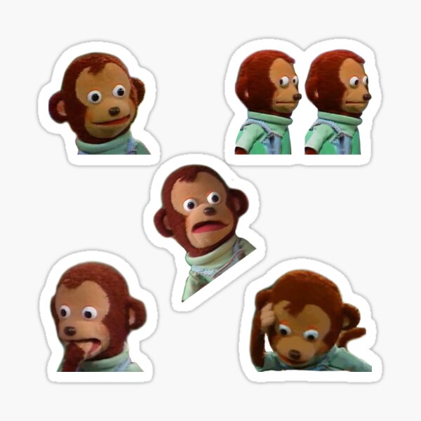 Confuse monkey puppet meme Sticker