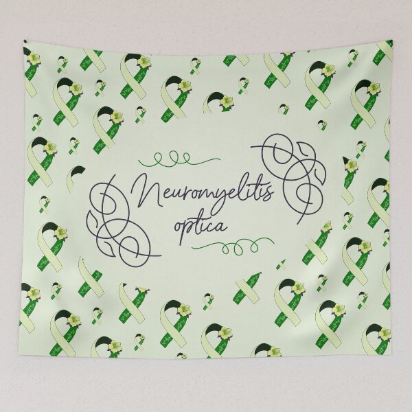 Aperçu de l'œuvre Sensibilisation à la neuromyélite optique, motif de ruban de la neuromyélite optique créée et vendue par AnsDesigns.