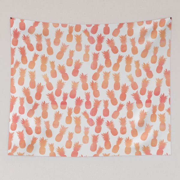 Item preview, Modern pineapple pattern in orange designed and sold by stylebytara.