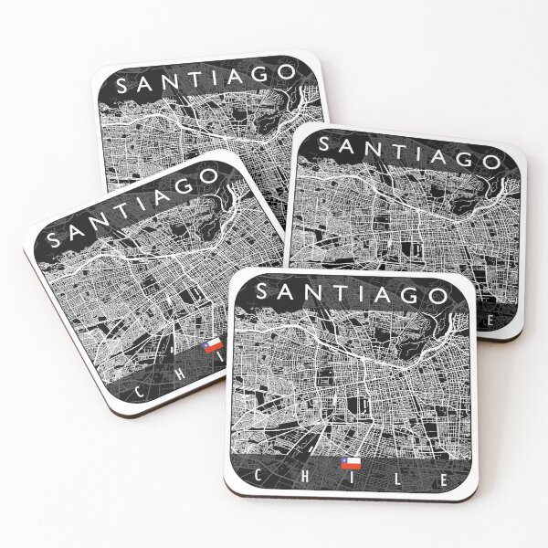 Item preview, SANTIAGO MAP CHILE designed and sold by hatimelhag.