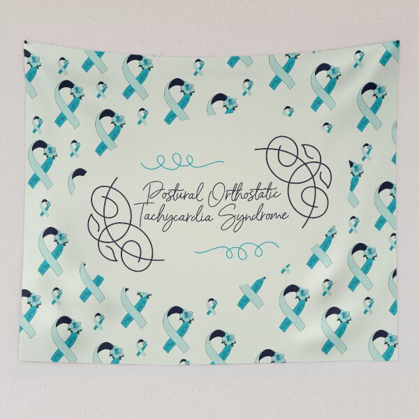Item preview, Postural orthostatic tachycardia syndrome Awareness, POTS Ribbon Pattern designed and sold by AnsDesigns.