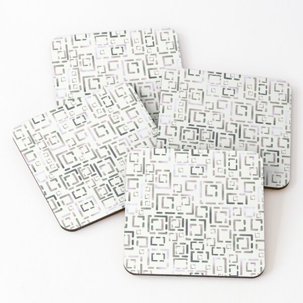 Item preview, Faded Blocks Pastel Purple Green Pink on Off White designed and sold by Art in My Loft.