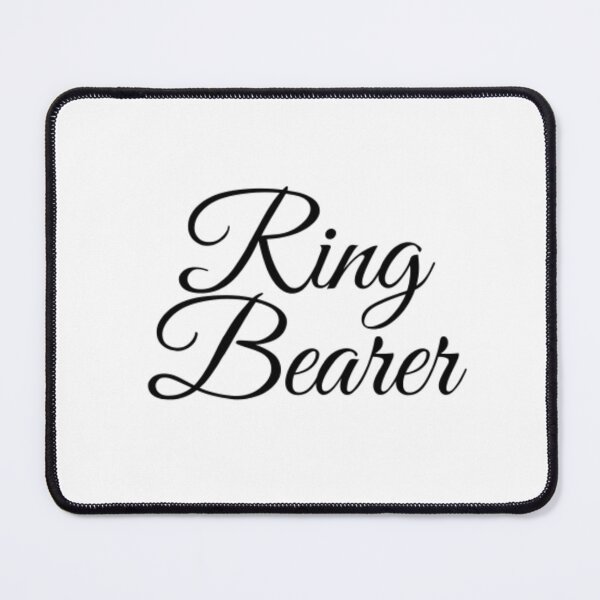 Item preview, Wedding Ring Bearer Black Letters designed and sold by edwardtiptonart.