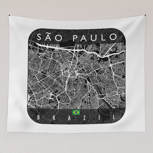 Item preview, SAO PAULO MAP BRAZIL designed and sold by hatimelhag.