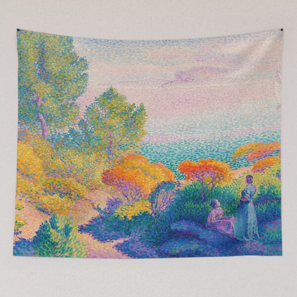 Item preview, Pointillist art landscape designed and sold by Artysannie.