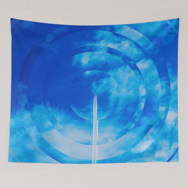 Item preview, Plane Flying into the Blue Sky Glitch Art designed and sold by glitchhub.
