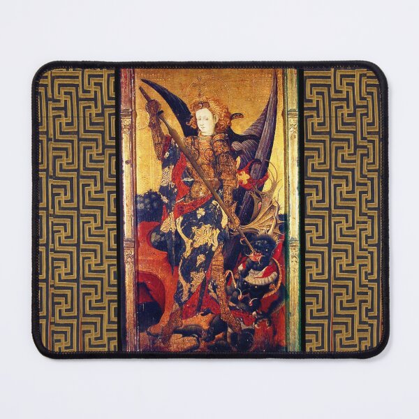 Item preview, Saint Michael Archangel Vanquishing the Devil as Medieval Knight designed and sold by BulganLumini.