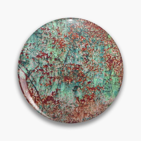 Item preview, Abstract Rust on Turquoise Painting designed and sold by Anna Lemos.