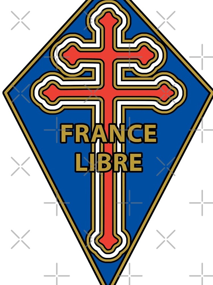 Drapeau-pavillon France Libre - Croix de Lorraine