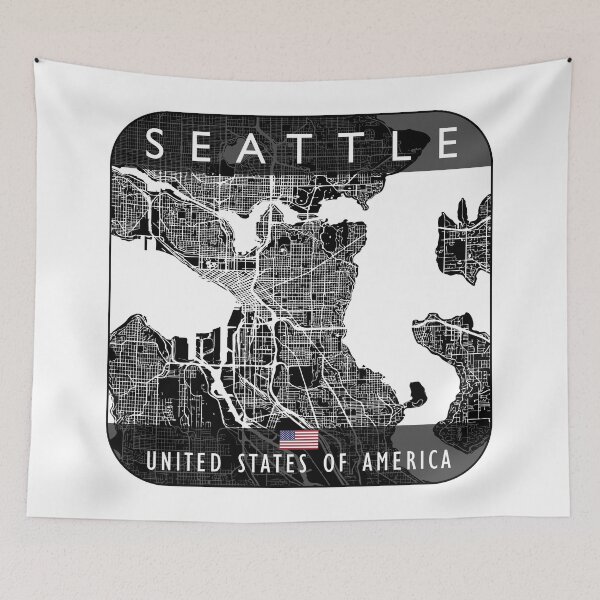Item preview, SEATTLE MAP USA designed and sold by hatimelhag.