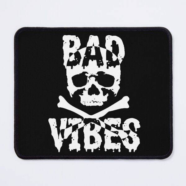Item preview, Bad Vibes Skull and Crossbones designed and sold by SpreadForSatan.