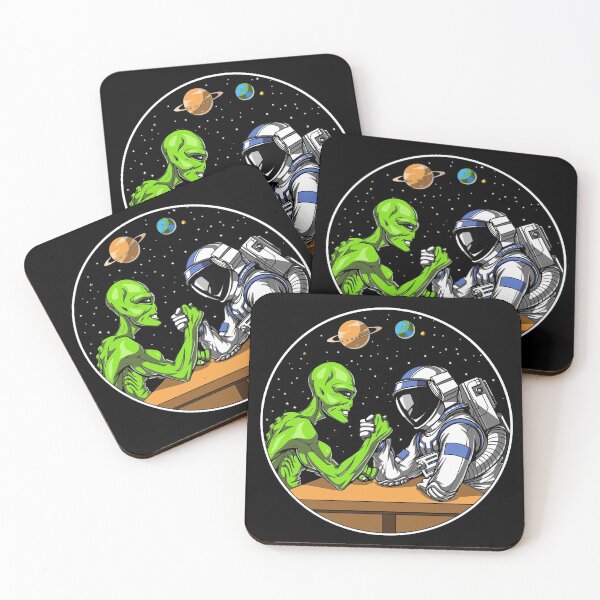 Item preview, Astronaut Alien Arm Wrestling designed and sold by underheaven.
