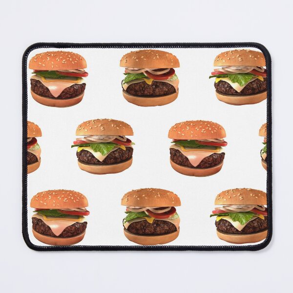 Item preview, Big Hamburger Cheeseburger Fast Food Art - Over Red designed and sold by johnta17.