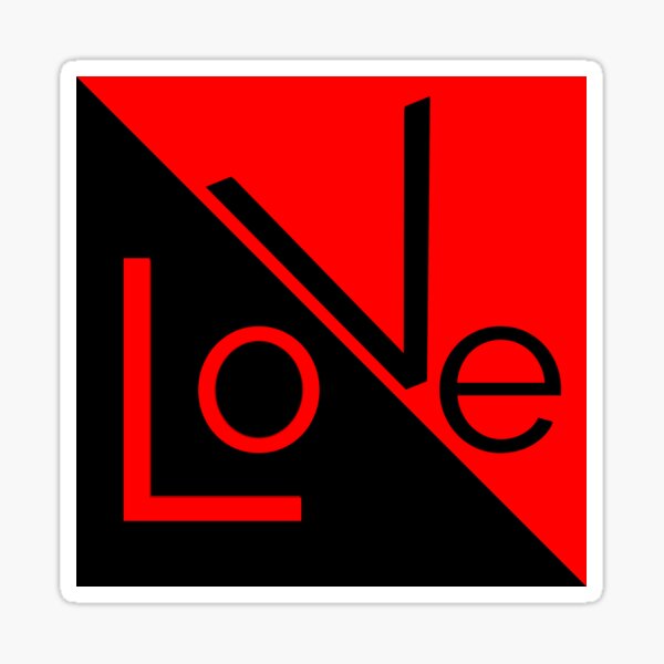 "Red and Black Love Red and Black aesthetic" Sticker for Sale by