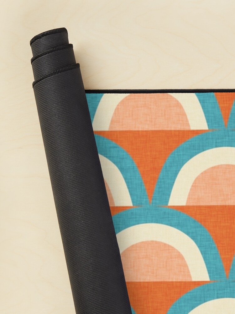 Alternate view of New Mid Mod Rainbow Magic Blue Orange #midcentury Mouse Pad