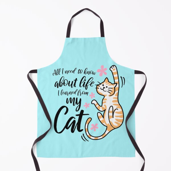Item preview, All I need to know about life, I learned from my cat. Funny graphic for a cat lover, a cat person, or a cat slave. designed and sold by 9Hobb.