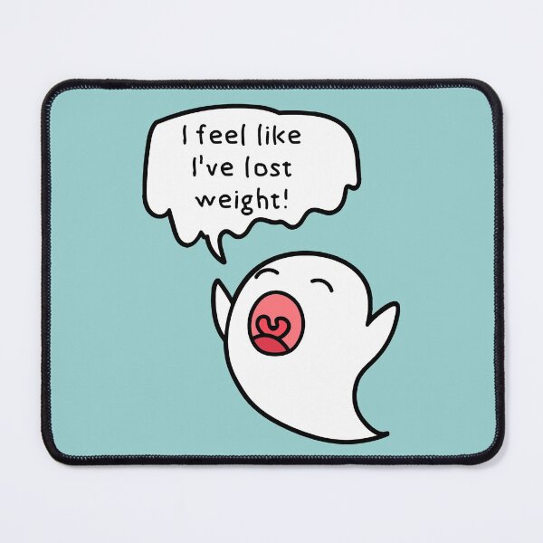 Item preview, Ghost I FEEL LIKE I'VE LOST WEIGHT! spooky cartoon diet funny designed and sold by SolidEarthArt.