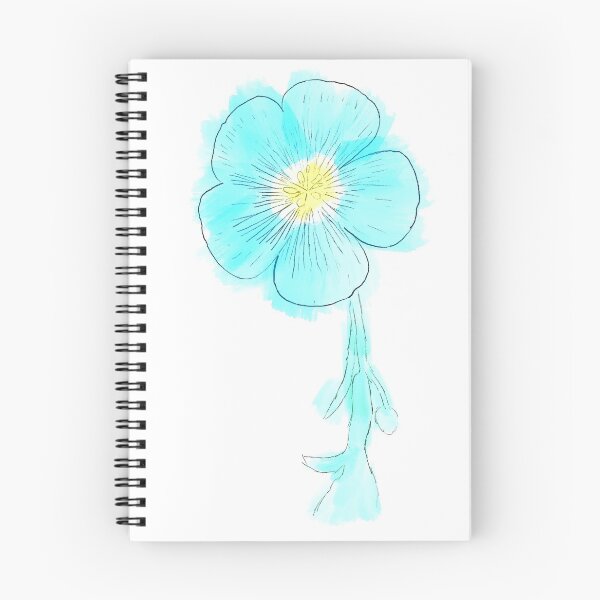 Item preview, Blue Flax (no text) designed and sold by ruhamadoodles.