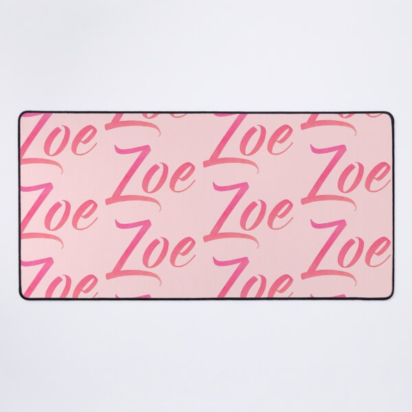 Item preview, Zoe girls name pink watercolor type design designed and sold by ComicKitsch.