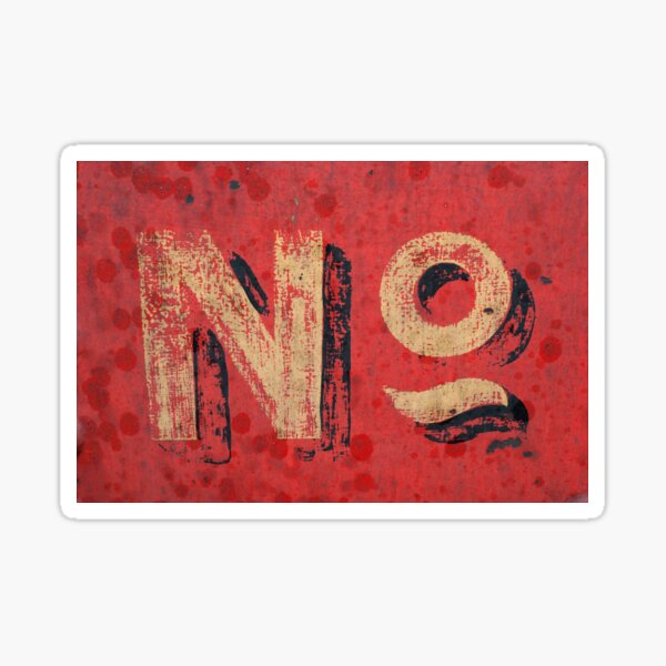 A vintage red sign Sticker