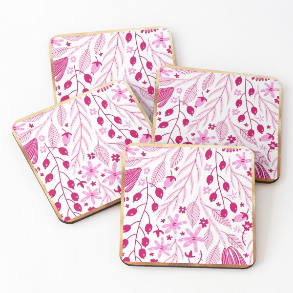Item preview, Pink Floral Coaster Design designed and sold by NikkiBubble96.