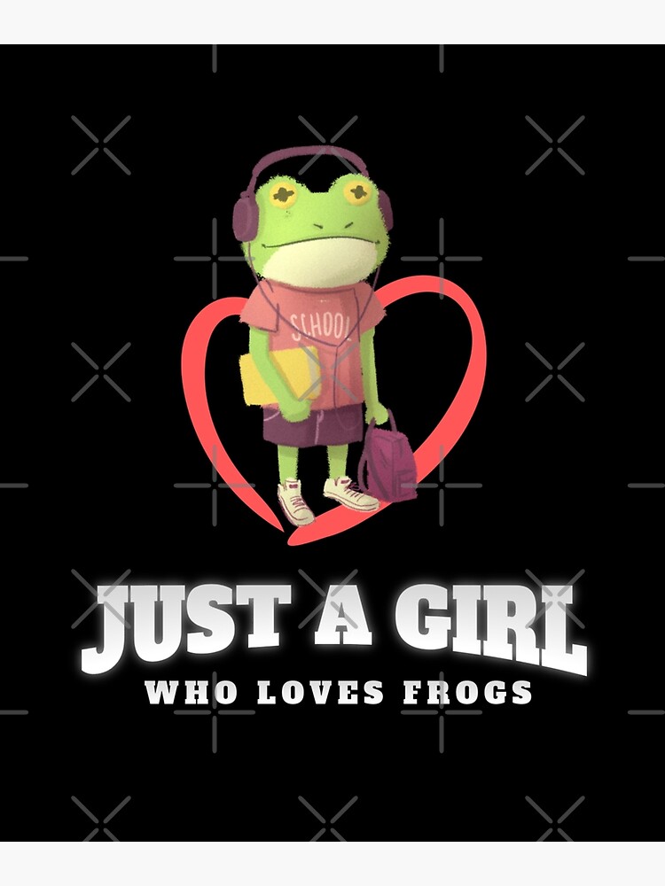 Disover JUST A GIRL WHO LOVES FROGS Premium Matte Vertical Poster