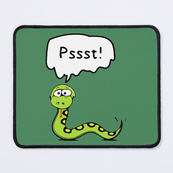 Item preview, Snake PSSST! slithering cute cartoon funny humorous kids grown ups designed and sold by SolidEarthArt.