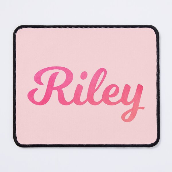 Item preview, Riley girls name pink watercolor type designed and sold by ComicKitsch.