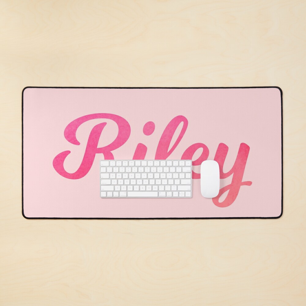 Riley girls name pink watercolor type Sticker for Sale by ComicKitsch