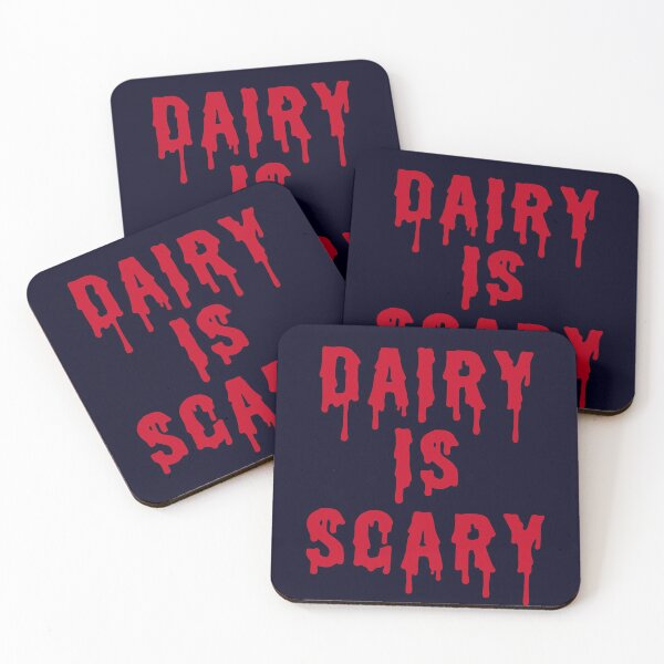 Item preview, Dairy Is Scary - Vegan Halloween designed and sold by GreenSlate.