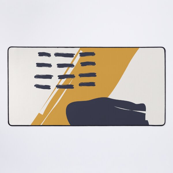 Item preview, Brush Stroke with Mustard 06 - Abstract Minimal Shapes Modern Mid Century Texture. Gift idea Home deco designed and sold by MarleneCanto.