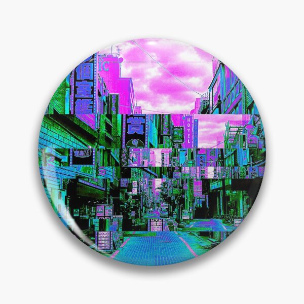 Item preview, Japanese City Street Vaporwave Glitch Art designed and sold by glitchhub.