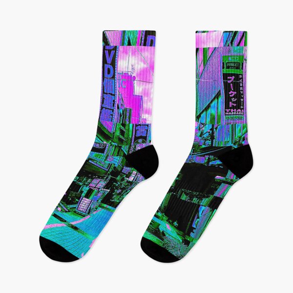 Item preview, Japanese City Street Vaporwave Glitch Art designed and sold by glitchhub.