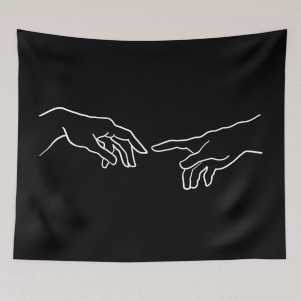 Item preview, Creation of Adam Minimalist Line Art designed and sold by Merch-On.