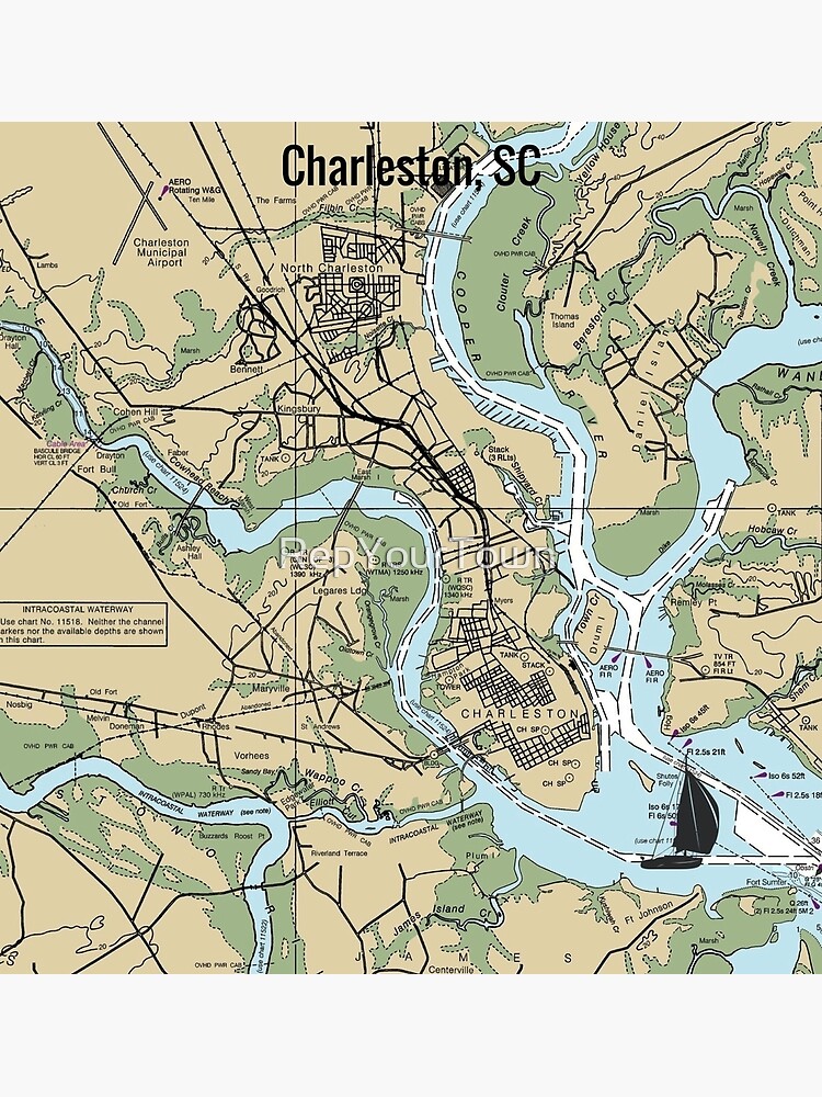 Disover Charleston South Carolina Chart Premium Matte Vertical Poster