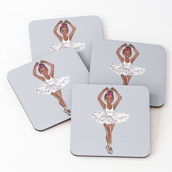 Item preview, Ballerina - Pink bow coquette girly aesthetic - black girl with Afro hair dancing ballet designed and sold by Artonmytee.