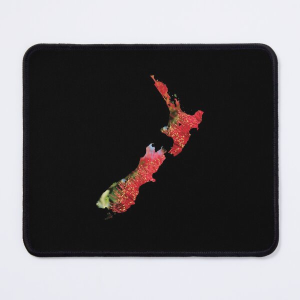 Item preview, NEW ZEALAND MAP SIMPLE POHUTAKAWA designed and sold by Madjack Tees Kiwi SuperStore.