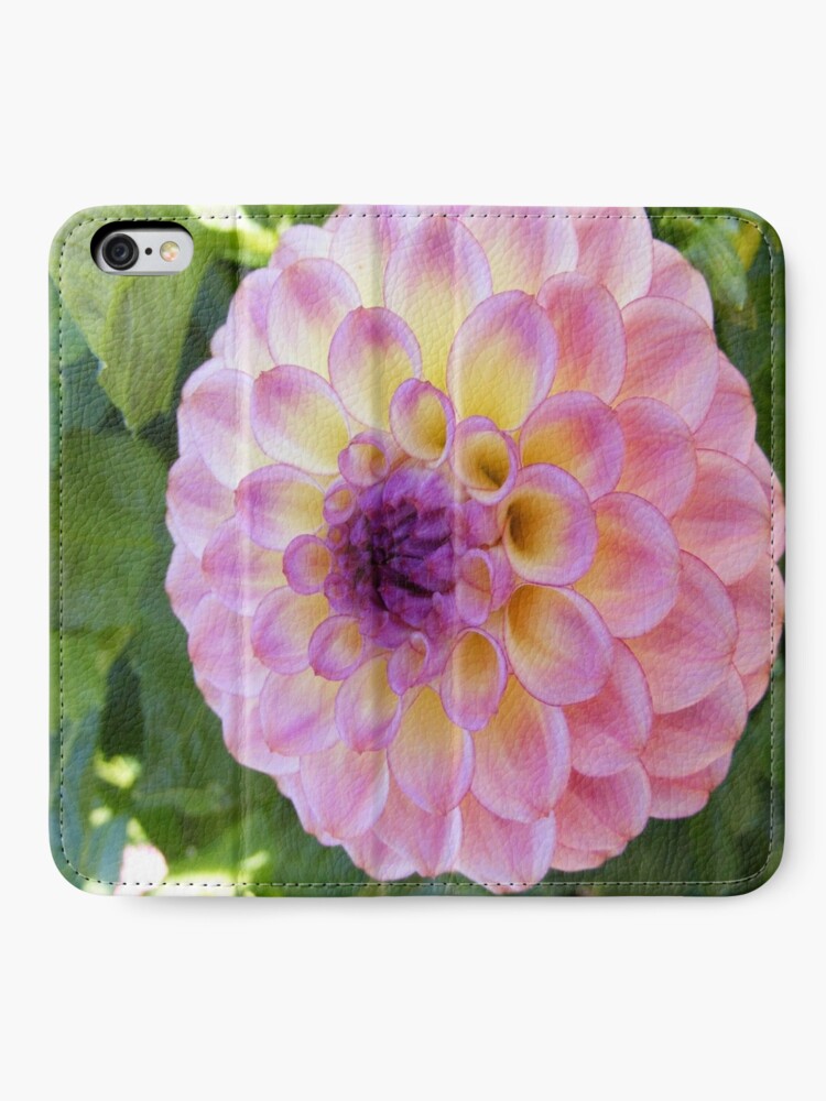 Alternate view of PURPLE DAHLIA FLOWER PETALS iPhone Wallet