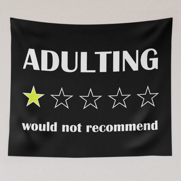 Item preview, Adulting  would not recommend designed and sold by Achily.