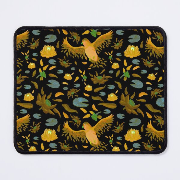 Item preview, From Lotus to Lovebird Pattern - Gold & Black  designed and sold by EcoElsa.