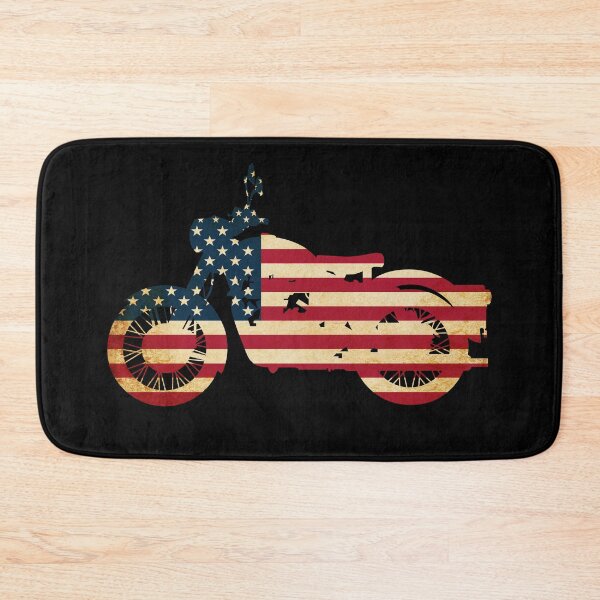 Item preview, American Flag with Motorcycle in Classic Style designed and sold by Vasabi88.
