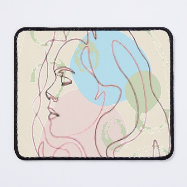 Item preview, Minimalist Linear Abstract Feminine Face, graphic psychedelic abstract art, trippy graphic psychedelic arte abstracto designed and sold by Adri Barnard.