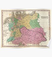 Vintage Map of Germany (1827) Poster