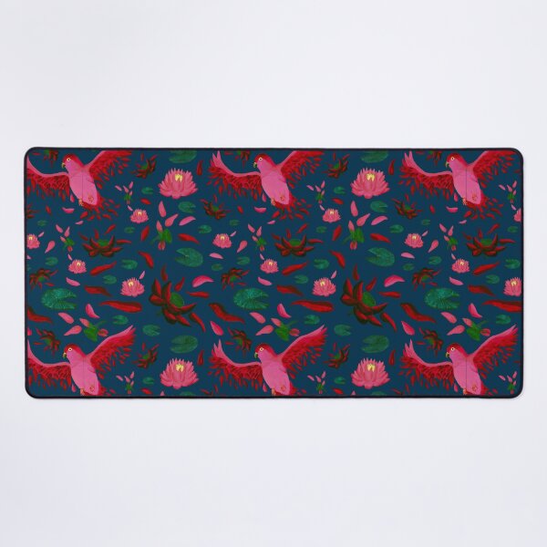 Item preview, From Lotus to Lovebird Pattern - Sunset Pink & Turquoise  designed and sold by EcoElsa.