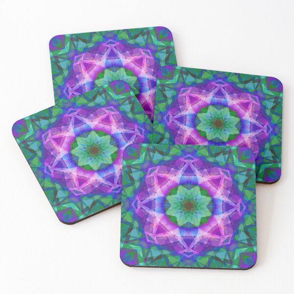 Item preview, Psychedelic Purple Green Black Halloween Party Trick or Treat Geometric Star Pattern - For A Modern Witch designed and sold by PatternPerfect.